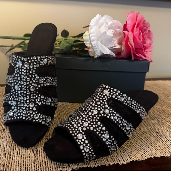Joan Boyce Jeweled Slip on Shoes - Picture 1 of 4